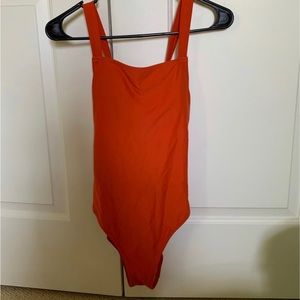 Womens one piece swimsuit with crisscross tie back